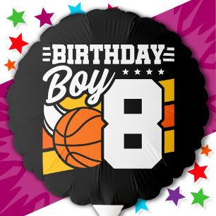8 Year Old Basketball Party Theme 8th Birthday Boy Balloon