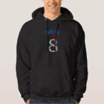 8 Year Old Birthday Kids Baseball 8th Birthday Bas Hoodie