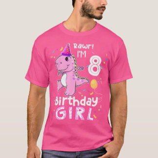 8 Year Old Dinosaur Birthday 8Th T Rex Dino Eight T-Shirt