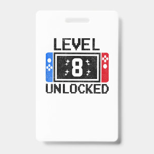 8 Year Old Gifts Level 8th Birthday Boy Video Game Badge