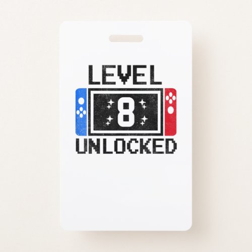 8 Year Old Gifts Level 8th Birthday Boy Video Game Badge