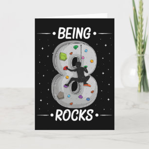 8 Year Old Rock Climbing 8th Birthday Adventures C Card