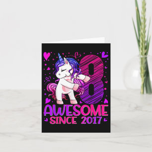 8 Year Old Unicorn Gifts For Girls 8th Birthday Gi Card