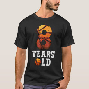 8 years baller basketball 8th birthday basketball  T-Shirt