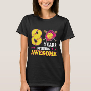 8 Years Of Being Awesome Softll Girl 8th Birthday T-Shirt