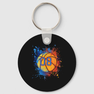 8 Years Old 8th Birthday Basketball Gift For Boys Keychain