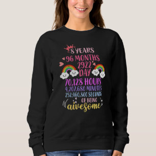 8 Years Old 8th Birthday Vintage Retro 96 Months Sweatshirt