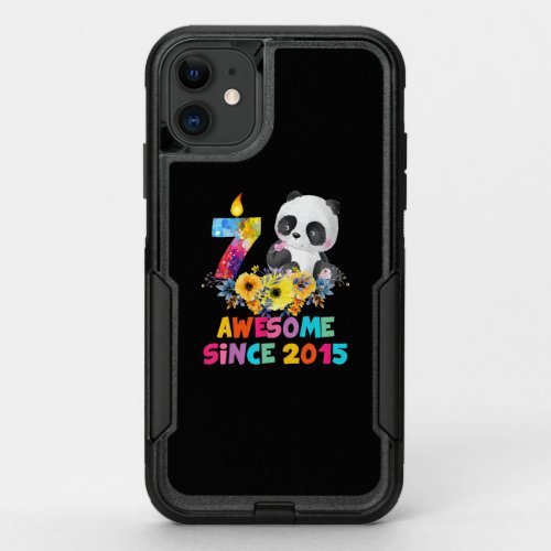 8 Years Old Awesome 2015 8th Birthday Girls Panda OtterBox Commuter iPhone 11 Case