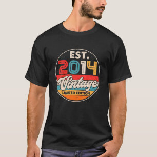 8 Years Old Bday Born In 2014 Vintage 8Th Birthday T-Shirt