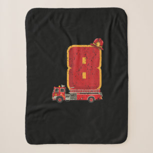 8 Years Old Birthday Boy Gifts Firefighter Sherpa Blanket