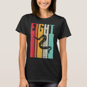 8 Years Old Birthday Snake Whisperer Phyton Boa Ra T-Shirt