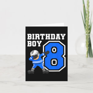 8 Years Old Boy Ice Hockey Player 8th Birthday Kid Card