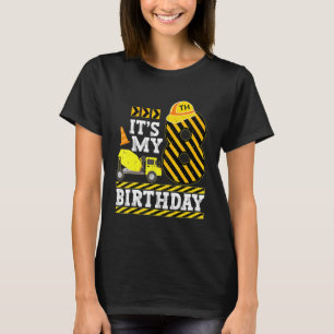 8 Years Old Boy It's My 8th Birthday Construction T-Shirt