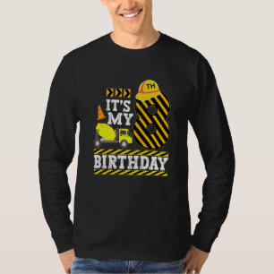 8 Years Old Boy It's My 8th Birthday Construction T-Shirt