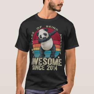 8 Years Old Dabbing Panda 8th Birthday Kids Unicor T-Shirt