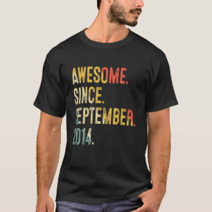 8 Years Old Gift 8th Birthday Awesome Since Septem T-Shirt