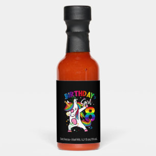 8 Years Old Kid 8th Birthday Gift Dabbing Unicorn Hot Sauces