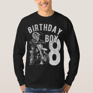 8 years old kid - Birthday boy - Dirt bike - Motor T-Shirt