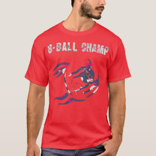 8Ball Champion Billiards Snooker Player T-Shirt