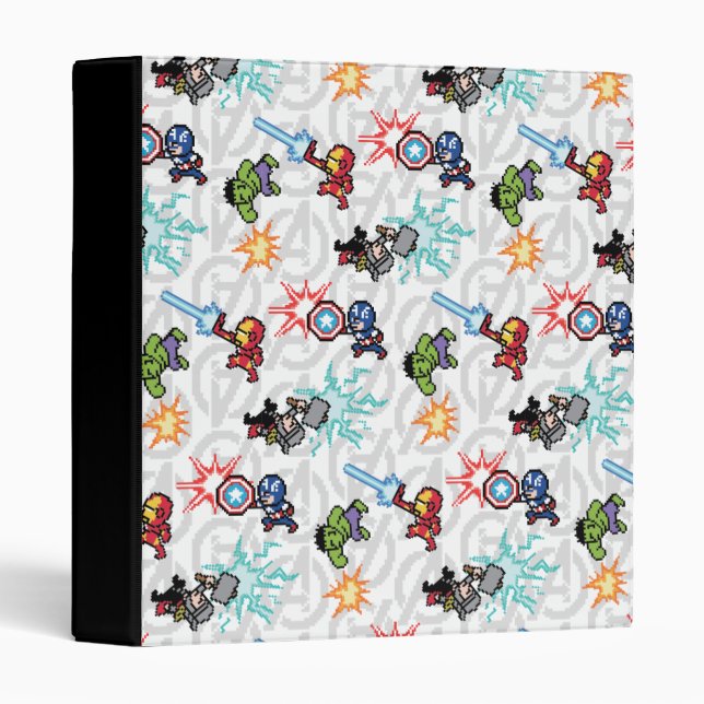 8Bit Avengers Attack Binder (Front/Spine)