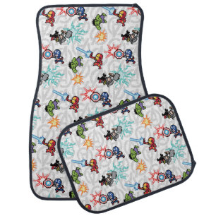 8Bit Avengers Attack Car Floor Mat