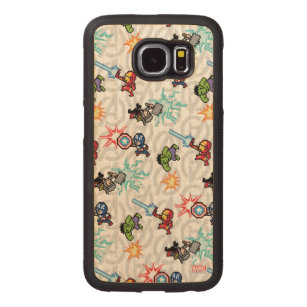 8Bit Avengers Attack Carved Wood Samsung Galaxy S6 Case