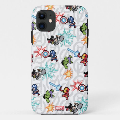 8Bit Avengers Attack iPhone 11 Case