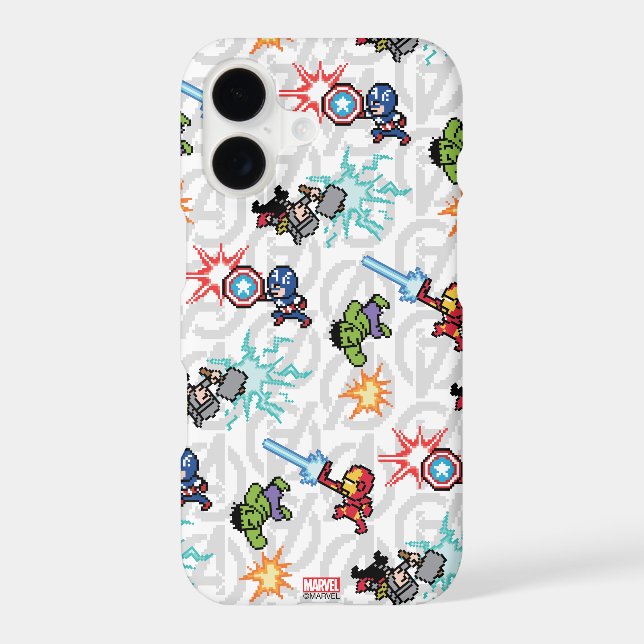 8Bit Avengers Attack Iphone Case (Back)