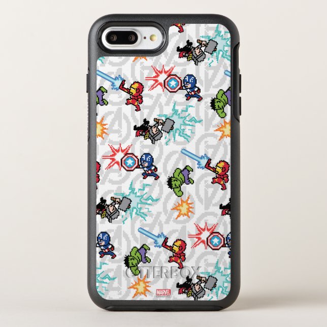 8Bit Avengers Attack Otterbox iPhone Case (Back)