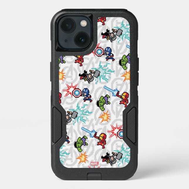 8Bit Avengers Attack Otterbox iPhone Case (Back)