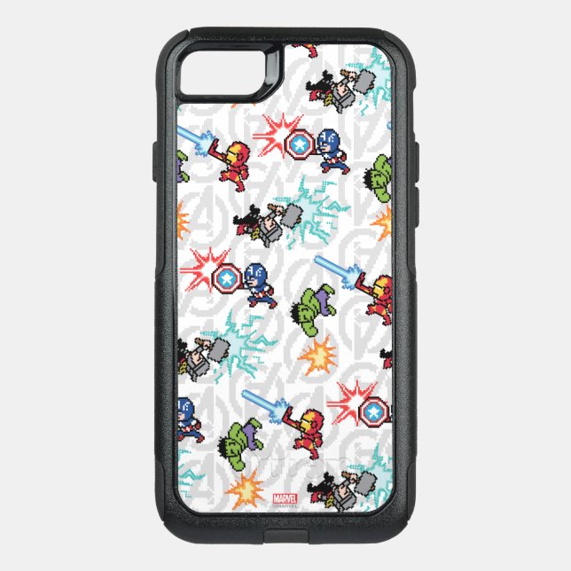 8Bit Avengers Attack Otterbox iPhone Case (Back)