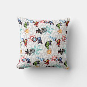 8Bit Avengers Attack Throw Pillow