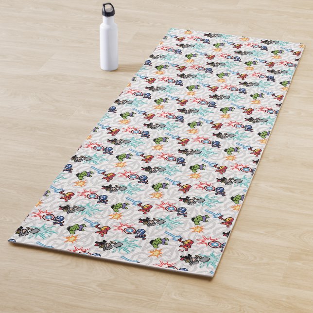 8Bit Avengers Attack Yoga Mat (In Situ)