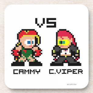 8bit Cammy VS C.Viper Drink Coaster