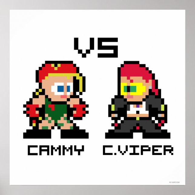 8bit Cammy VS C.Viper Poster (Front)