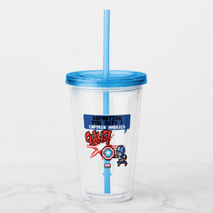 8Bit Captain America Attack - Reporting For Duty! Acrylic Tumbler