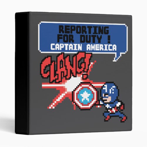 8Bit Captain America Attack _ Reporting For Duty Binder