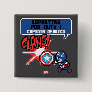 8Bit Captain America Attack - Reporting For Duty! Button