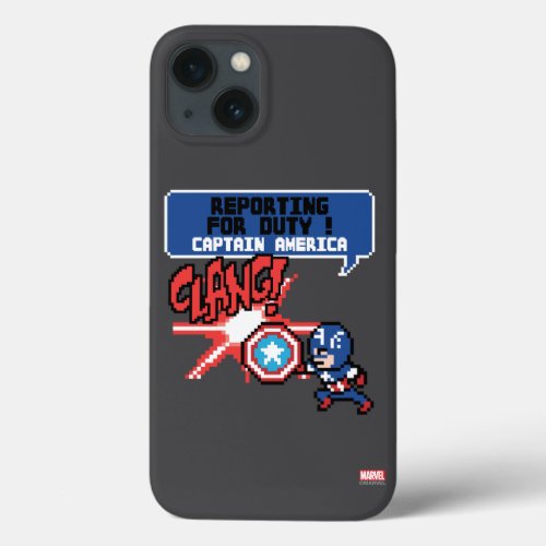 8Bit Captain America Attack _ Reporting For Duty iPhone 13 Case