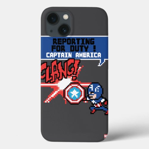 8Bit Captain America Attack _ Reporting For Duty iPhone 13 Case