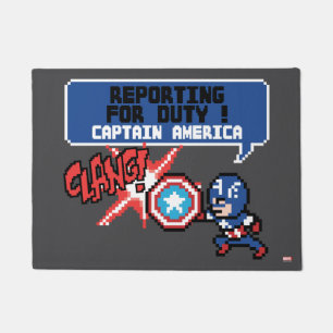 8Bit Captain America Attack - Reporting For Duty! Doormat