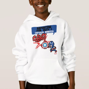 8Bit Captain America Attack - Reporting For Duty! Hoodie