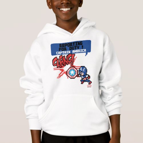 8Bit Captain America Attack _ Reporting For Duty Hoodie