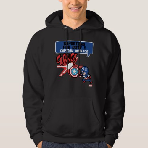 8Bit Captain America Attack _ Reporting For Duty Hoodie