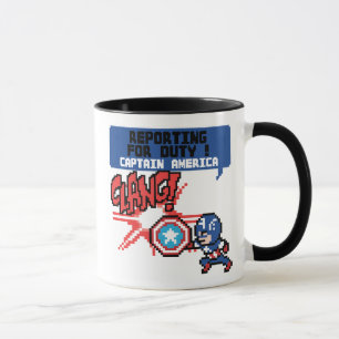 8Bit Captain America Attack - Reporting For Duty! Mug