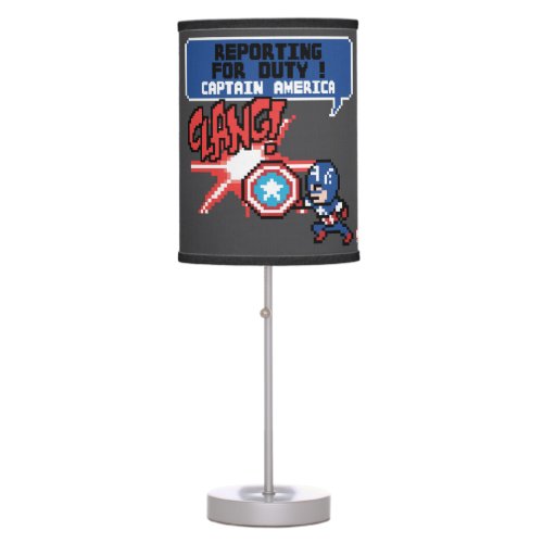 8Bit Captain America Attack _ Reporting For Duty Table Lamp