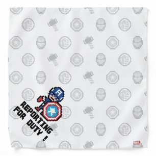 8Bit Captain America - Reporting For Duty! Bandana
