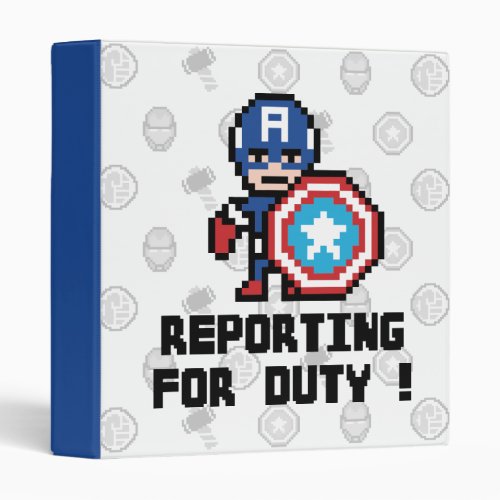 8Bit Captain America _ Reporting For Duty Binder