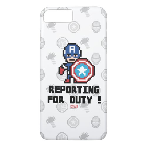 8Bit Captain America _ Reporting For Duty iPhone 8 Plus7 Plus Case