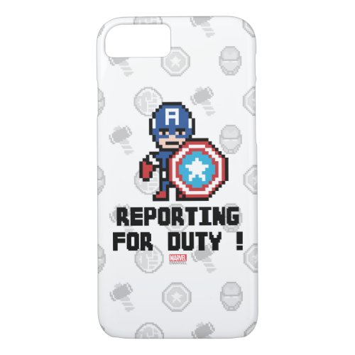 8Bit Captain America _ Reporting For Duty iPhone 87 Case